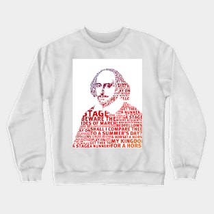 shakespeare red gradient design Crewneck Sweatshirt